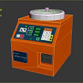 Orange Spin Coat Device With White Top Lid And Control Panel Interface Features
