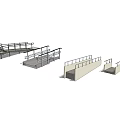 Essential Road Facilities With Accessible Ramps Steps And Handrails Structures 3d model