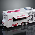 Budweiser King of Beers Mobile Trailer With Motorcycle Graphic And Red Accents
