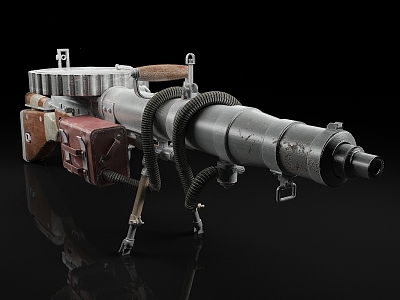 Lewis Machine Gun Weapon 3d model