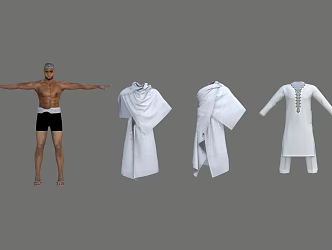 Islamist Islamic clothes Muslim Indian black 3d model
