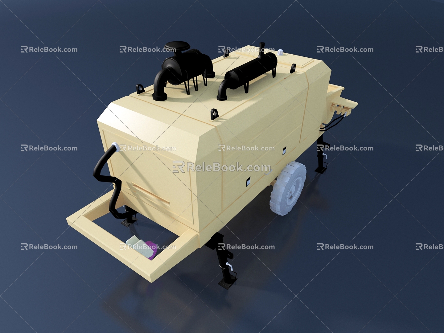 Modern Trailer Truck Ambulance Van Military Vehicle Aircraft Various Vehicles 3d model