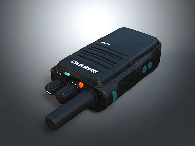 GARMIN VHF Tactical Weapon Communication Device With Black Antenna And Control Buttons 3d model