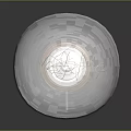 Transparent Light Bulb With Golden Base And Reflective Surface Design