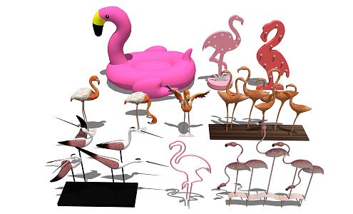 Modern Flamingo 3d model