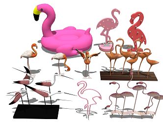 Modern Flamingo 3d model