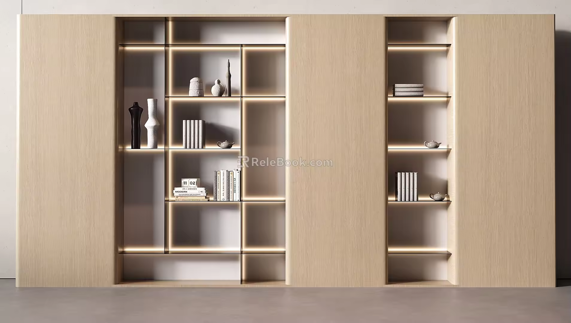 Modern Bookcase Decorative Cabinet 3d model