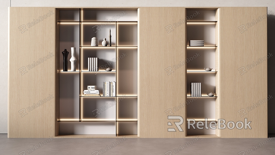 Modern Bookcase Decorative Cabinet model