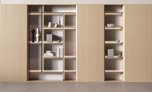 Modern Bookcase Decorative Cabinet 3d model