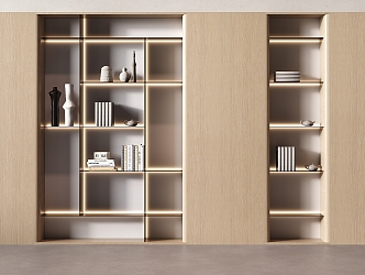 Modern Bookcase Decorative Cabinet 3d model