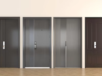 Variety Of Modern Security Door Designs For Home 3d model