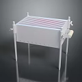 Household Portable Outdoor Grill With Stainless Steel Frame And Red Heating Elements