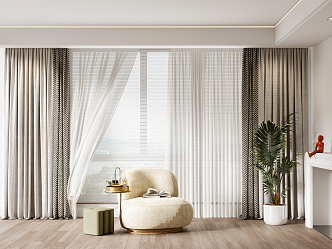 Modern Curtains 3d model