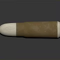 Golden Silver Bullet With Metallic Texture And Shiny Surface On Dark Background 3d model