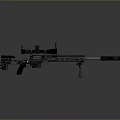 High Precision Tactical Sniper Rifle With Scope Bipod And Long Barrel Design