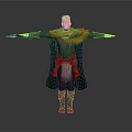Man Dressed in Medieval Cloak and Leather Armor With Outstretched Arms