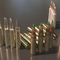 Bullet Rifle Bullet Machine Gun Bullet Ammunition Piercing Bullet Case Bullet Low Mold Low Face Bullet Simple Mold Game Bullet 3d model