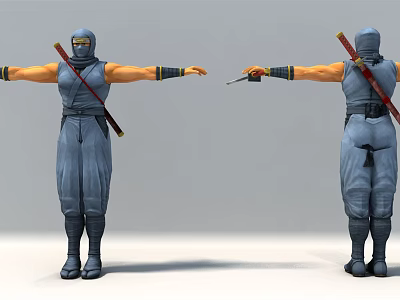 Modern game character ninja character 3d model Modern game character ninja character 3d model