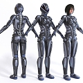 Style figure space suit protective clothing 3d model