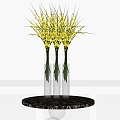 Modern flower floral art 3d model