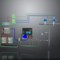 Electronic Control System With Electrical Components Sensors Wires And Control Panel