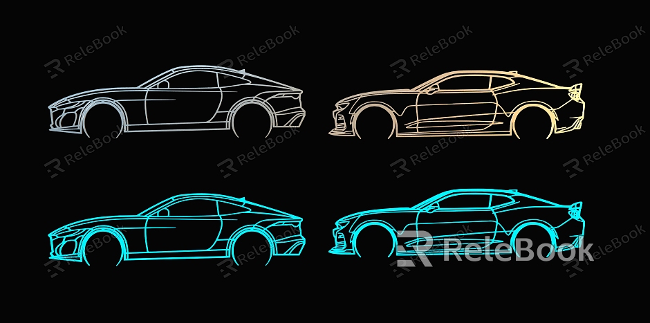 car line car silhouette car silhouette car engraving car side line car side facade model