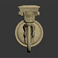 Golden Wall Mounted Candle Lamp With Decorative Carvings And Classic Design
