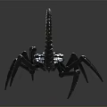 Mechanical Scorpion With Detailed Metal Structure And Robotic Design Elements