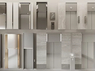 Modern Elevator Hall Elevator Door Elevator Button Lobby Elevator Hotel Elevator 3d model