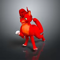 Playful Red Fox Fantasy Character With Green Eyes Fluffy Tail And White Paws