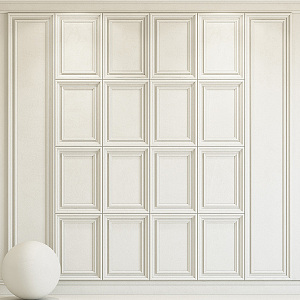 French Wall Panel Wall Trim Panel 3d model