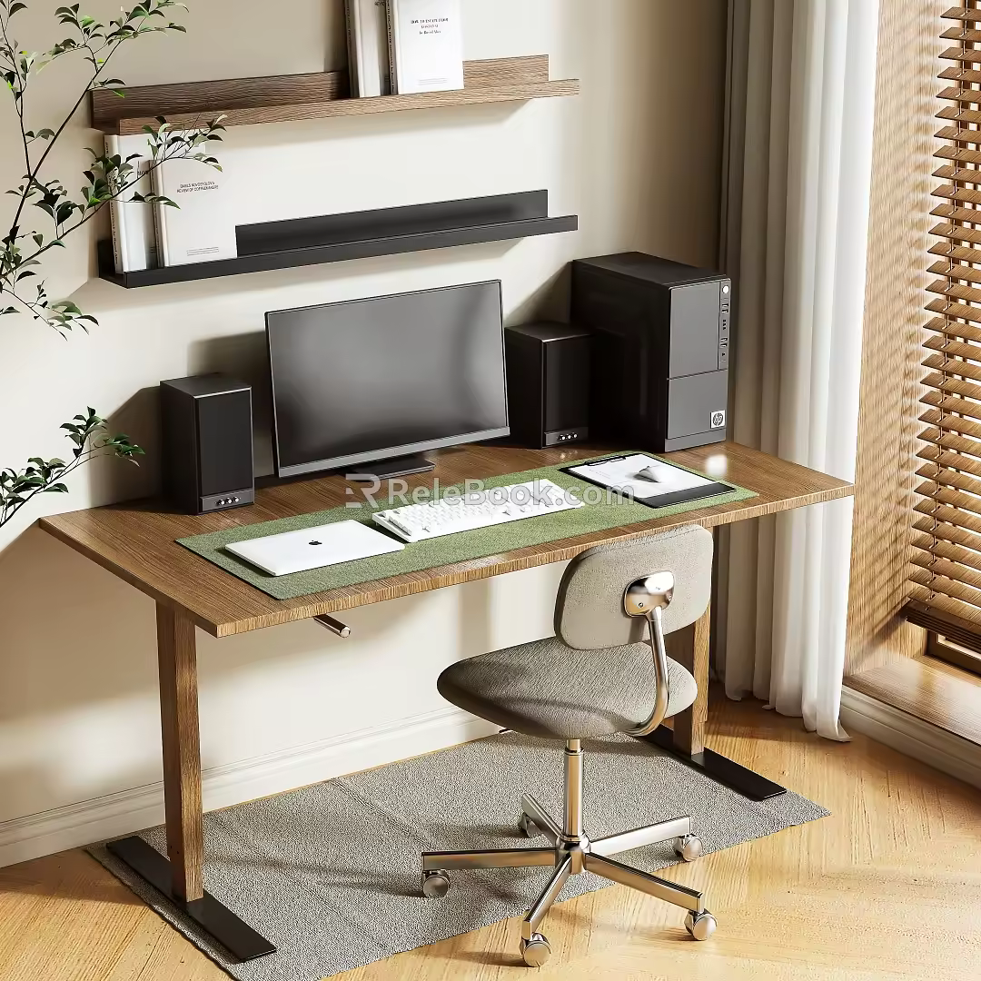Log wind desk 3d model