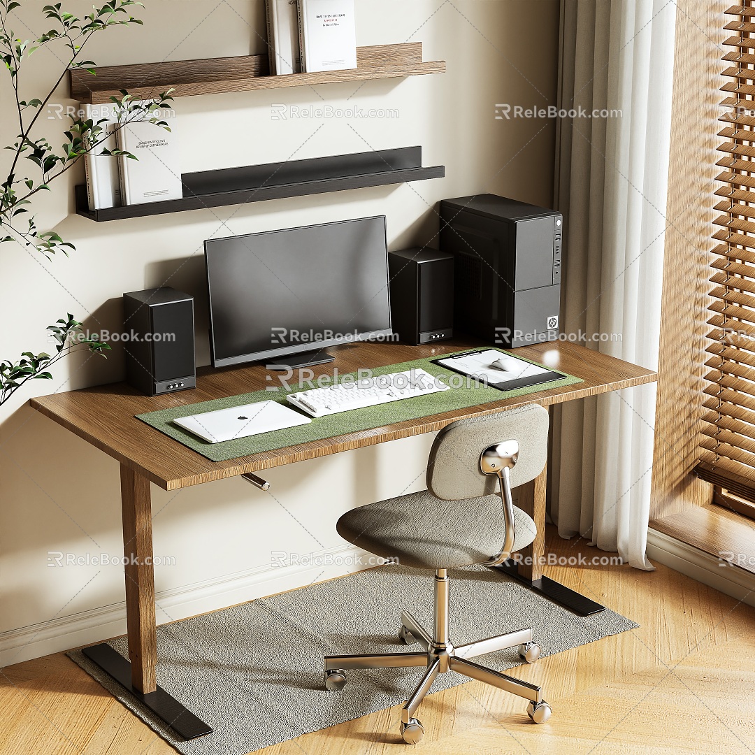 Log wind desk 3d model