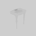 Classic White Ceramic Washbasin With Elegant Pedestal Legs And Stylish Design