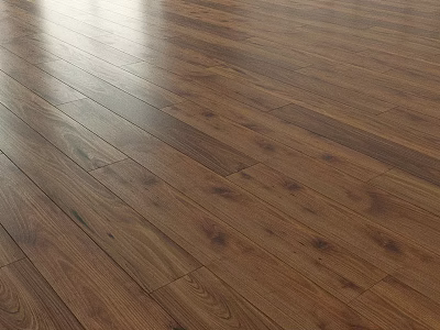 Hardwood Flooring With Natural Wood Grain And Polished Smooth Surface For Home Interior 3d model