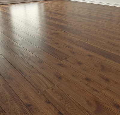 Hardwood Flooring With Natural Wood Grain And Polished Smooth Surface For Home Interior 3d model