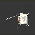 Satellite With Extended Solar Panels And Main Structure For Space Mission Design 3d model