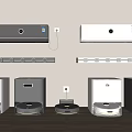 Sweeping robot mopping robot washing machine wall-mounted air conditioner switch socket 3d model
