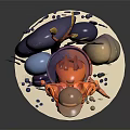 Modern game character girly stump 3d model