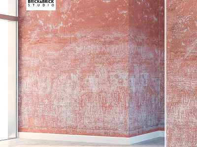 Elegant Textured Red Brown Decorative Wall For Modern Interior Spaces 3d model