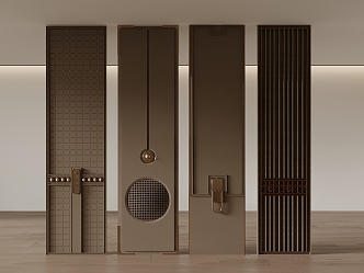 Hotel wall panel screen partition 3d model