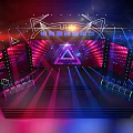 Esports Planet Carnival Stage With Dynamic Lighting And Vibrant Decorations