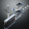 Industrial Equipment Setup With Storage Tanks Containers Pipes And Processing System