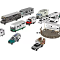 Diverse Types of Recreational Vehicles Including Motorhomes Trailers and Campers