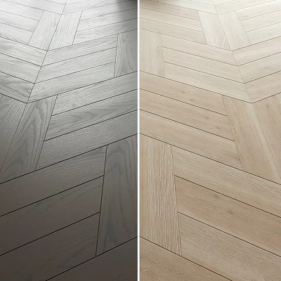 Modern Herringbone Wooden Flooring With Gray And Light Wood Tones For Interior 3d model