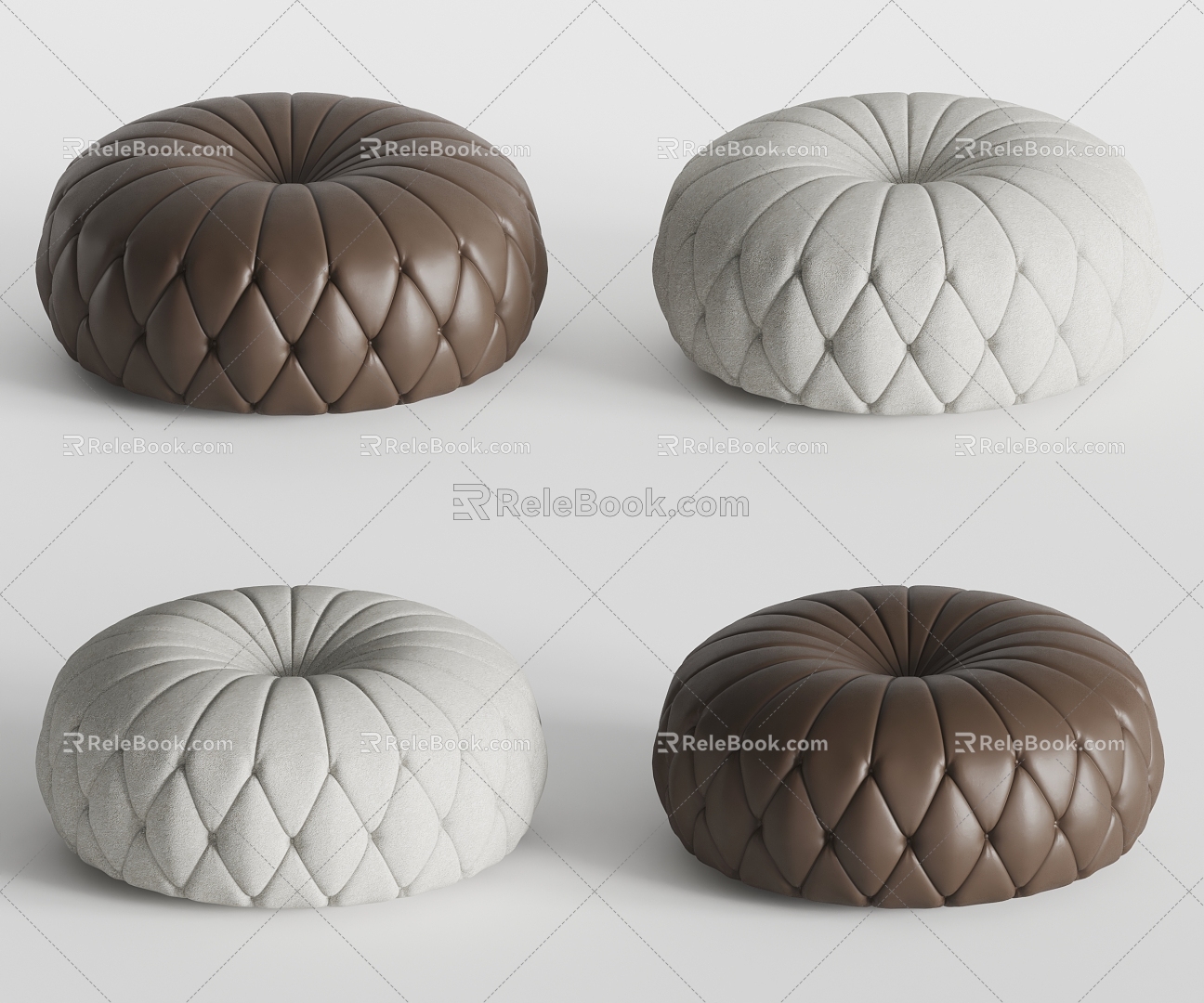 Idea Modern Sofa Stool Fabric Sofa Stool Leather Sofa Stool 3d model