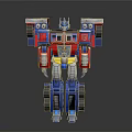 Transformers Optimus Prime Toy Figure in Red and Blue Robot Form With Logo Details