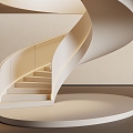 modern revolving staircase 3d model