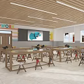 Modern Classroom Labor Technology Classroom 3d model