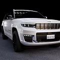 Jeep Grand Cherokee L White SUV With Black Wheels And Modern Exterior Design